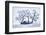 Washington, Palouse, Snow Covered Barn with Old Oak Tree-Terry Eggers-Framed Photographic Print