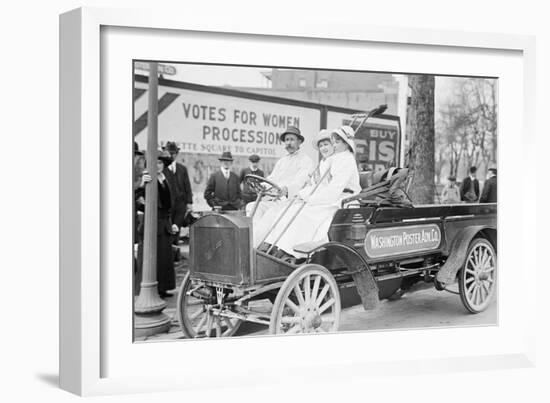 Washington Poster Advertising Company Truck Carries Suffragettes-null-Framed Art Print