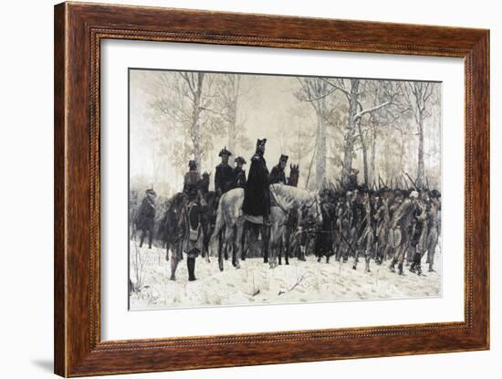 Washington Reviewing His Troops at Valley Forge-W. T. Trego-Framed Giclee Print