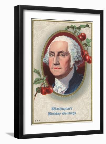 Washington's Birthday Greetings Postcard-null-Framed Giclee Print