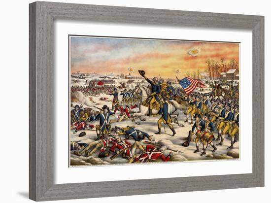 Washington's Charge at the Battle of Princeton-null-Framed Giclee Print