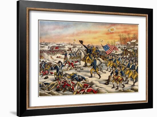 Washington's Charge at the Battle of Princeton-null-Framed Giclee Print