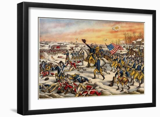 Washington's Charge at the Battle of Princeton-null-Framed Giclee Print