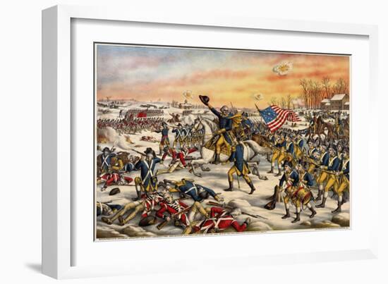 Washington's Charge at the Battle of Princeton-null-Framed Giclee Print