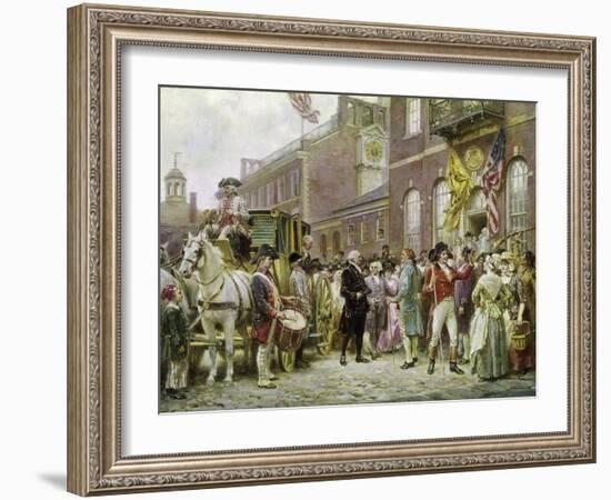 Washington's Inauguration at Philadelphia, 1793-Jean Leon Gerome Ferris-Framed Giclee Print