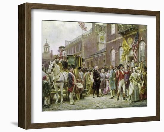 Washington's Inauguration at Philadelphia, 1793-Jean Leon Gerome Ferris-Framed Giclee Print
