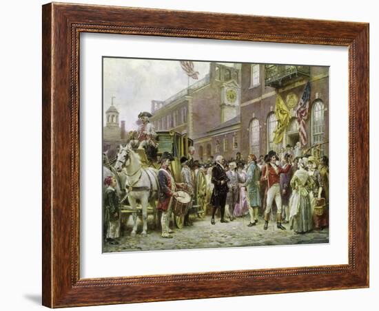 Washington's Inauguration at Philadelphia, 1793-Jean Leon Gerome Ferris-Framed Giclee Print