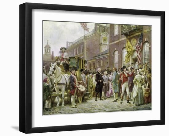 Washington's Inauguration at Philadelphia, 1793-Jean Leon Gerome Ferris-Framed Giclee Print