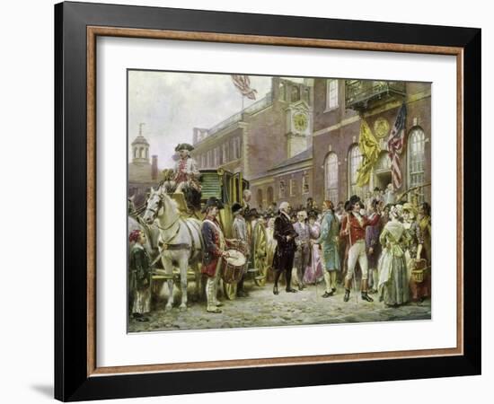 Washington's Inauguration at Philadelphia, 1793-Jean Leon Gerome Ferris-Framed Giclee Print