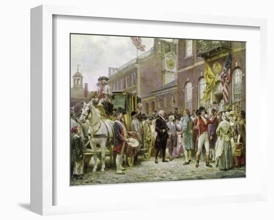 Washington's Inauguration at Philadelphia, 1793-Jean Leon Gerome Ferris-Framed Giclee Print