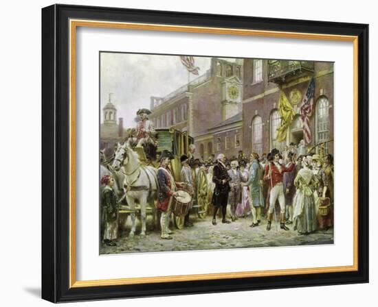 Washington's Inauguration at Philadelphia, 1793-Jean Leon Gerome Ferris-Framed Giclee Print