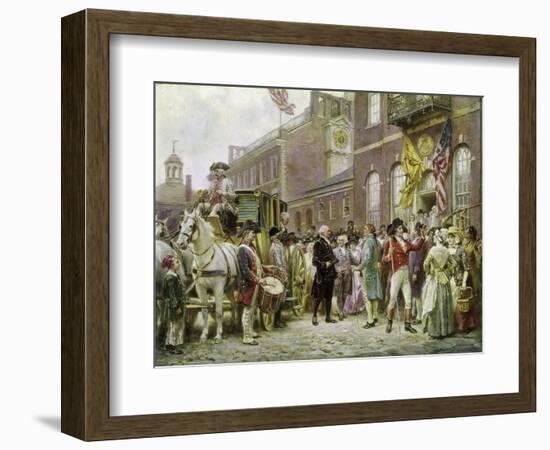 Washington's Inauguration at Philadelphia in 1793-Jean Leon Gerome Ferris-Framed Giclee Print