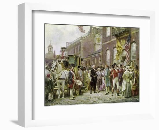 Washington's Inauguration at Philadelphia in 1793-Jean Leon Gerome Ferris-Framed Giclee Print