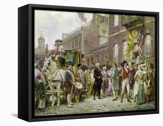 Washington's Inauguration at Philadelphia in 1793-Jean Leon Gerome Ferris-Framed Premier Image Canvas