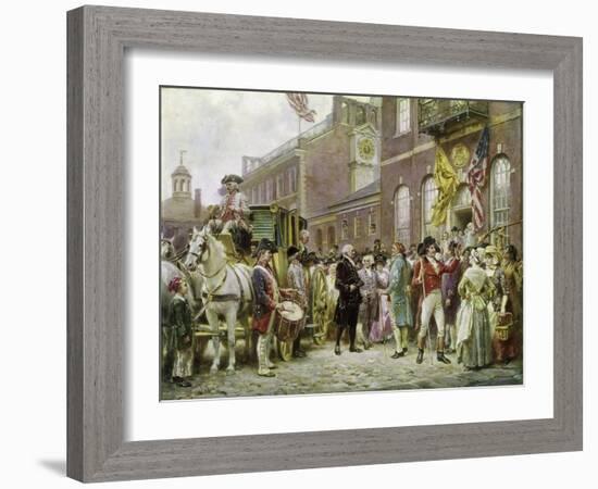 Washington's Inauguration at Philadelphia in 1793-Jean Leon Gerome Ferris-Framed Giclee Print