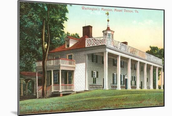 Washington's Mansion, Mt. Vernon, Virginia-null-Mounted Art Print