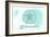 Washington - Sand Dollar - Teal - Coastal Icon-Lantern Press-Framed Art Print