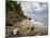 Washington, Sea Kayakers on a Desolate Olympic Coast Beach Near Cape Flattery-Gary Luhm-Mounted Photographic Print