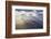 Washington, Seabeck. Seagull and God Rays over the Olympic Mountains-Don Paulson-Framed Photographic Print