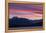 Washington, Seabeck. Sunset over the Olympic Mountains and Hood Canal-Don Paulson-Framed Premier Image Canvas