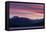 Washington, Seabeck. Sunset over the Olympic Mountains and Hood Canal-Don Paulson-Framed Premier Image Canvas