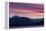 Washington, Seabeck. Sunset over the Olympic Mountains and Hood Canal-Don Paulson-Framed Premier Image Canvas
