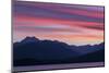 Washington, Seabeck. Sunset over the Olympic Mountains and Hood Canal-Don Paulson-Mounted Photographic Print