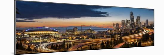 Washington, Seattle. Sweeping Sunset View over Downtown Seattle-Gary Luhm-Mounted Photographic Print