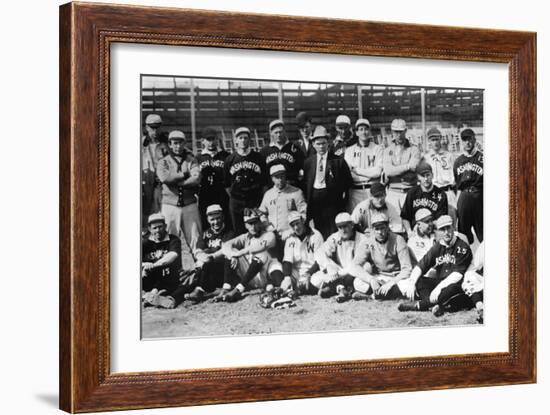 Washington Senators Team, Baseball Photo - Washington, DC-Lantern Press-Framed Art Print