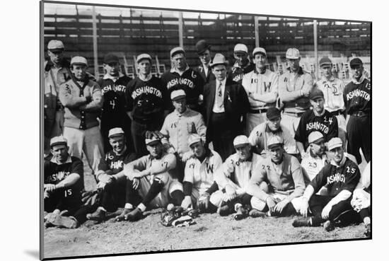 Washington Senators Team, Baseball Photo - Washington, DC-Lantern Press-Mounted Art Print