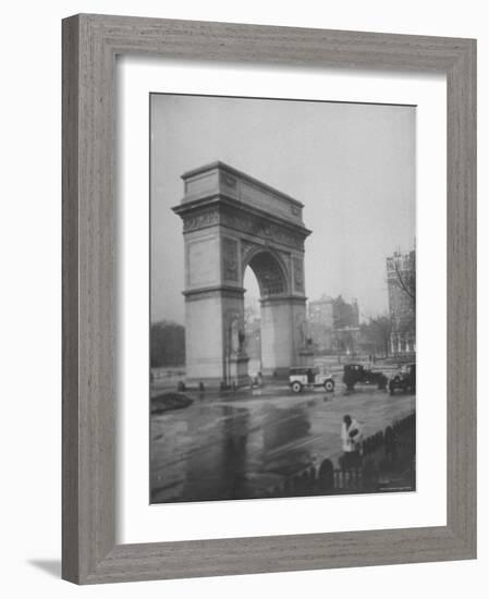 Washington Square Arch Designed by Stanford White, Washington Square Park, Greenwich Village, NYC-Emil Otto Hoppé-Framed Photographic Print