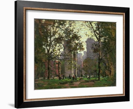 Washington Square, New York-Paul Cornoyer-Framed Giclee Print