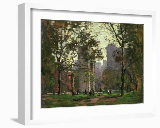 Washington Square, New York-Paul Cornoyer-Framed Giclee Print