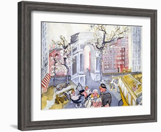 Washington Square-Zelda Fitzgerald-Framed Art Print