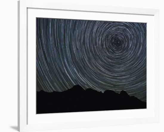 Washington State, Alpine Lakes Wilderness, Ingalls Pass, Star trails around Polaris-Jamie & Judy Wild-Framed Photographic Print