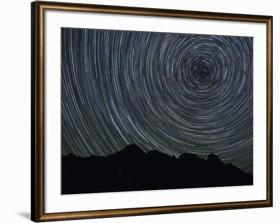 Washington State, Alpine Lakes Wilderness, Ingalls Pass, Star trails around Polaris-Jamie & Judy Wild-Framed Photographic Print