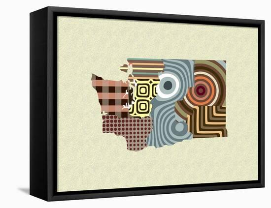 Washington State Map-Lanre Adefioye-Framed Premier Image Canvas