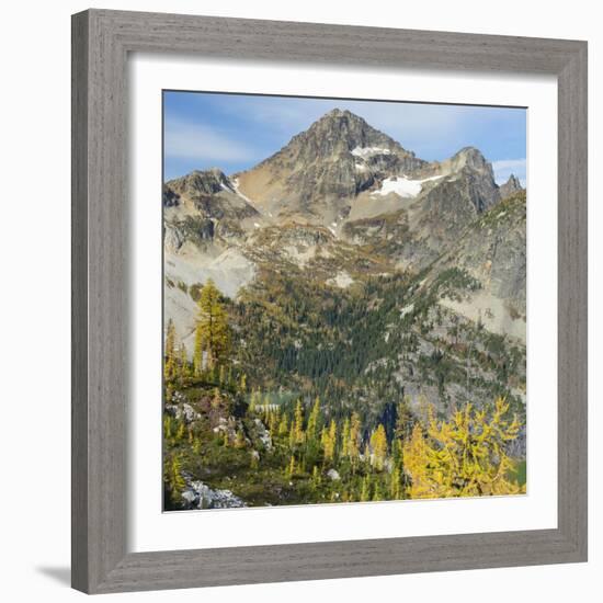 Washington State, North Cascades, Lewis Lake and Black Peak, view from Heather Pass-Jamie & Judy Wild-Framed Photographic Print