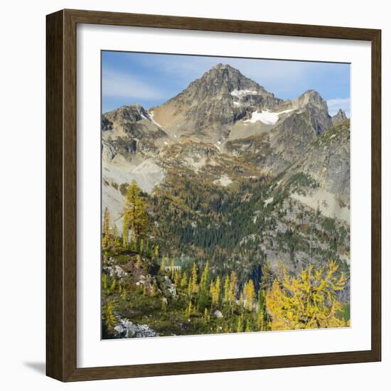 Washington State, North Cascades, Lewis Lake and Black Peak, view from Heather Pass-Jamie & Judy Wild-Framed Photographic Print