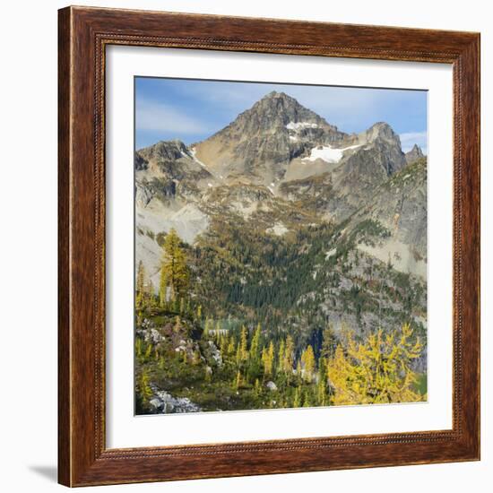 Washington State, North Cascades, Lewis Lake and Black Peak, view from Heather Pass-Jamie & Judy Wild-Framed Photographic Print