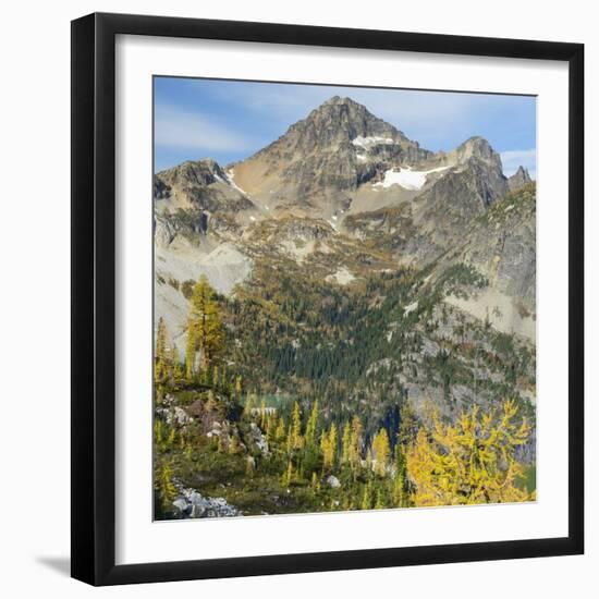 Washington State, North Cascades, Lewis Lake and Black Peak, view from Heather Pass-Jamie & Judy Wild-Framed Photographic Print