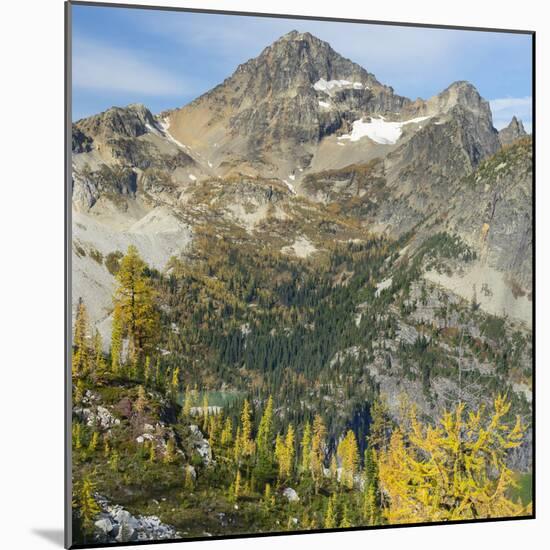 Washington State, North Cascades, Lewis Lake and Black Peak, view from Heather Pass-Jamie & Judy Wild-Mounted Photographic Print