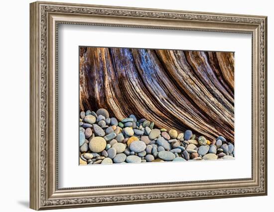 Washington State, Olympic National Park. Beach Rocks and Driftwood-Jaynes Gallery-Framed Photographic Print