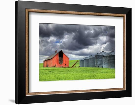 Washington State, Palouse. Barn and Silos-Jaynes Gallery-Framed Photographic Print