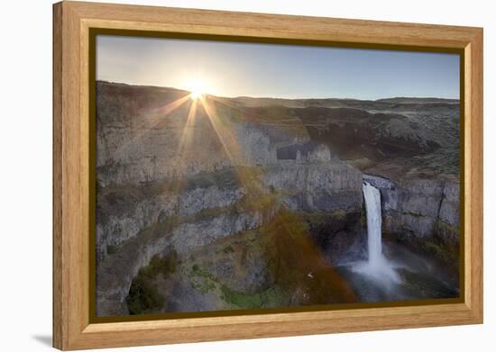 Washington State, Palouse Falls State Park, Palouse Falls, sunrise-Jamie & Judy Wild-Framed Premier Image Canvas