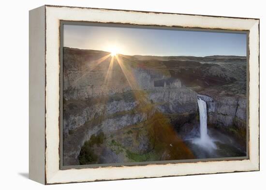 Washington State, Palouse Falls State Park, Palouse Falls, sunrise-Jamie & Judy Wild-Framed Premier Image Canvas