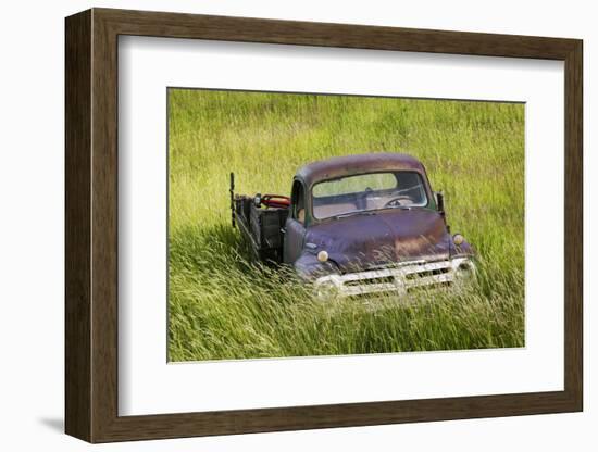 Washington State, Palouse. Vintage Studebaker Pickup Truck in Field-Jaynes Gallery-Framed Photographic Print