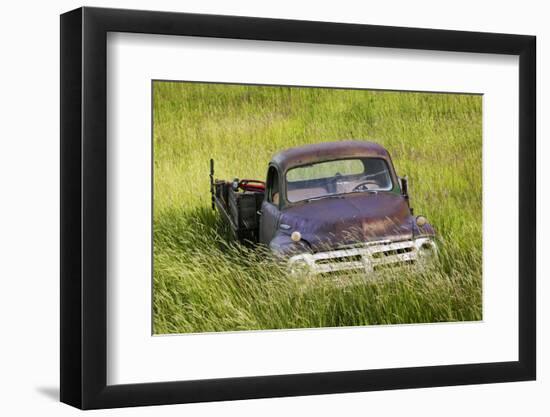 Washington State, Palouse. Vintage Studebaker Pickup Truck in Field-Jaynes Gallery-Framed Photographic Print