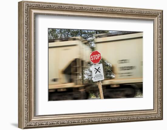 Washington State, Palouse, Whitman County. Freight Train Carrying Potash for Canpotex Ltd-Alison Jones-Framed Photographic Print