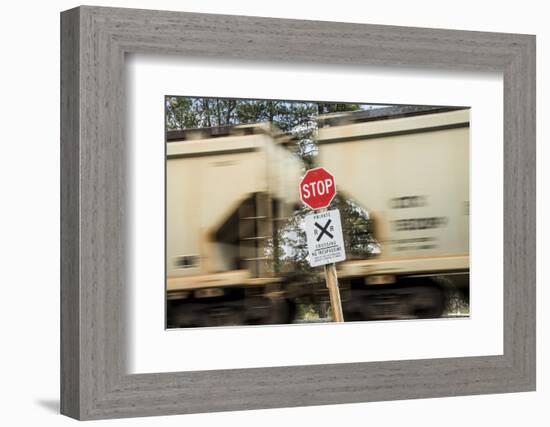 Washington State, Palouse, Whitman County. Freight Train Carrying Potash for Canpotex Ltd-Alison Jones-Framed Photographic Print